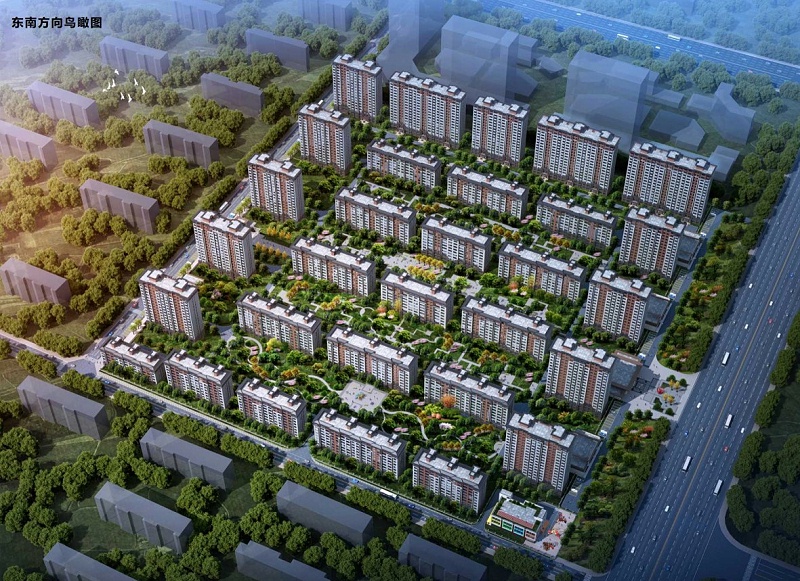 科洛結(jié)構(gòu)自防水案例-方正園鳥(niǎo)瞰圖